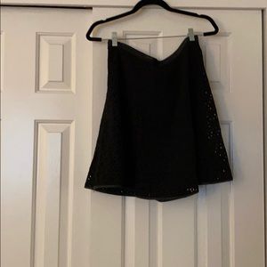 Ann Taylor Black Circle Skirt